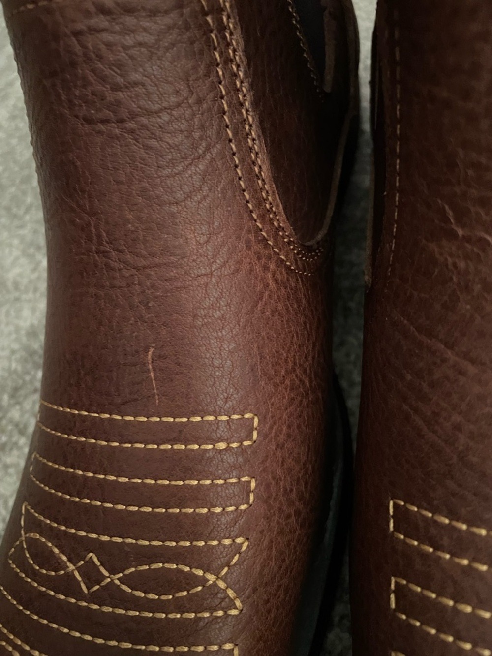 Arcbrothers Brown Leather Square Toe Chelsea Boots Mens - Picture 8 of 17
